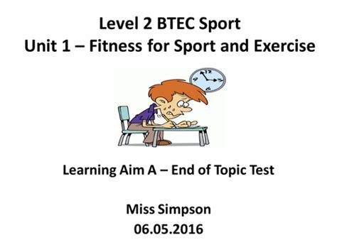 Level 2 Btec Sport Unit 1 Fitness For Sport And Exercise Mock