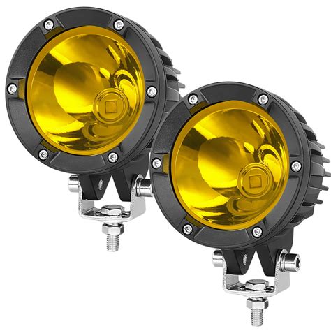 Off Road Round Led Driving Spot Lights Offroadtown 4 80w 3000k Amber