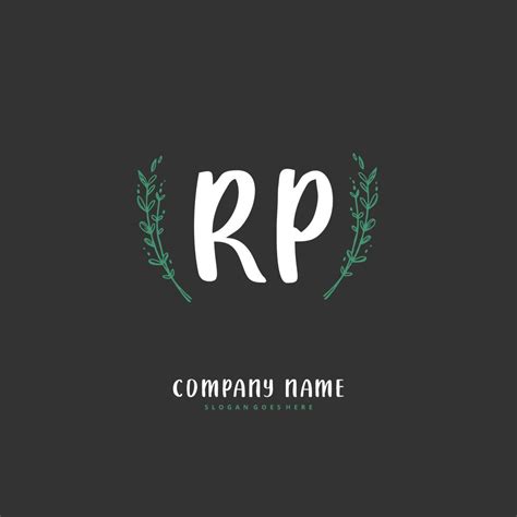 Rp Initial Handwriting And Signature Logo Design With Circle Beautiful Design Handwritten Logo