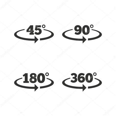Angle Degrees Icons Stock Vector By ©blankstock 86493612
