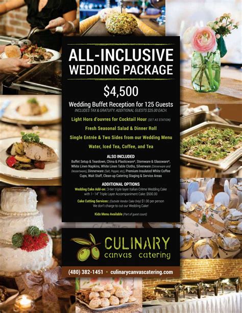 New Announcement Wedding Package Promo Culinary Canvas