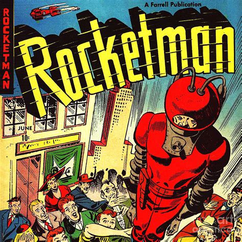 Classic Comic Book Cover Rocketman June Square Photograph By Wingsdomain Art And Photography