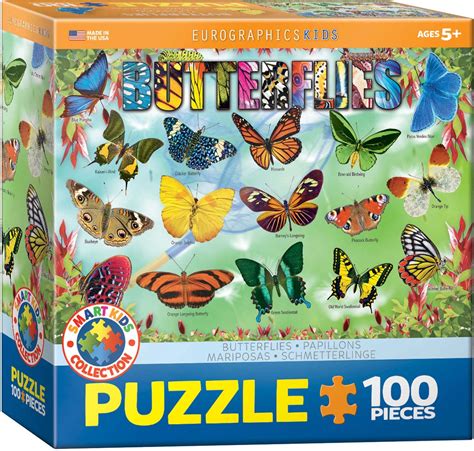 Butterflies 100 Pieces Eurographics Puzzle Warehouse