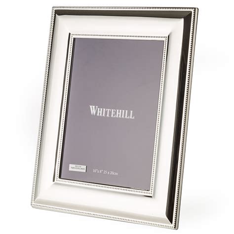 Whitehill Silver Plated Frame Wide Bead 20x25cm Peters Of Kensington