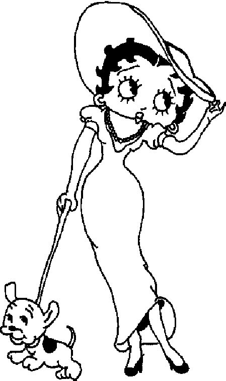 Betty Boop Colouring Pages Clip Art Library