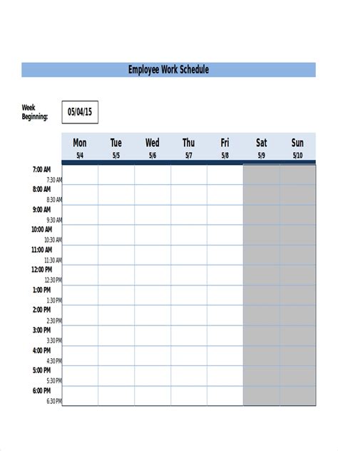 Schedule Examples Format Pdf Examples
