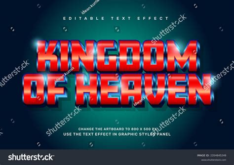 Kingdom Of Heaven Editable Text Effect Template Royalty Free Stock