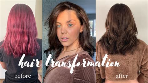Hair Transformation • Red To Brown Without Bleach Youtube