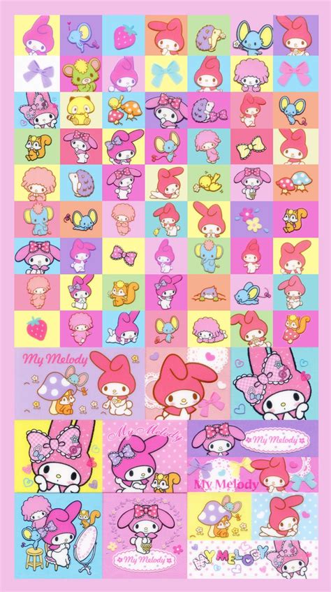 My Melody Sanrio Kawaii Stickers Hello Kitty Backgrounds Hello