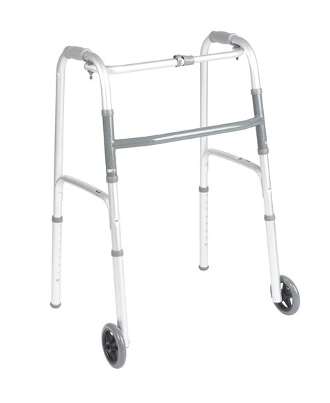 Drive Medical Deluxe Folding Walker One Button With 5 Whee