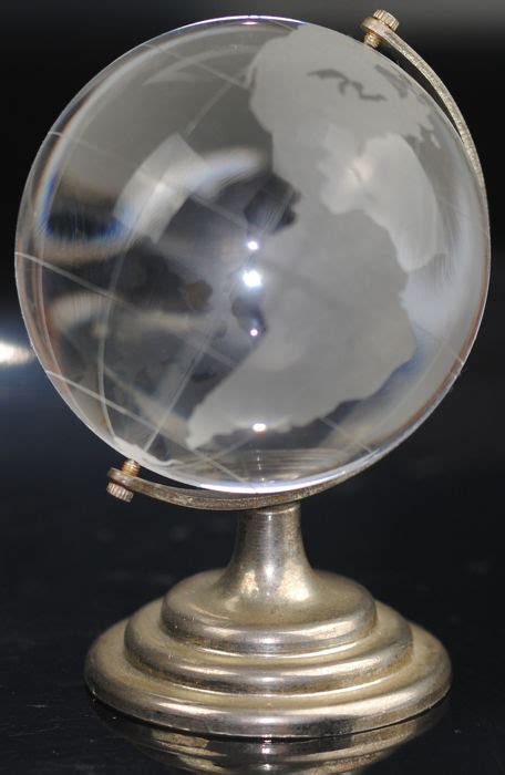 Crystal Revolving Desk Globe Glass Catawiki