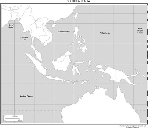 southeast asia printable map