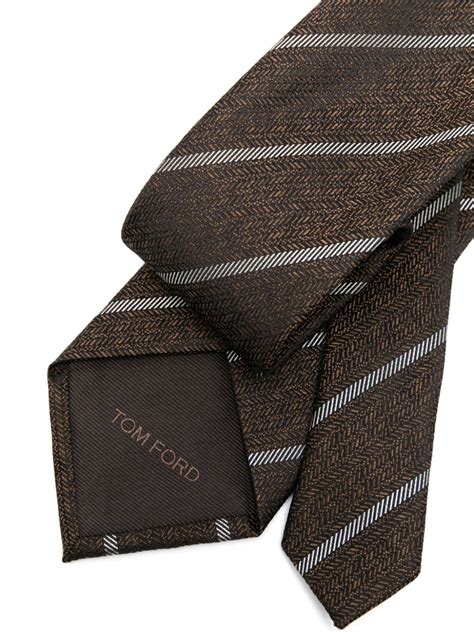 Tom Ford Diagonal Stripe Pattern Silk Tie Farfetch