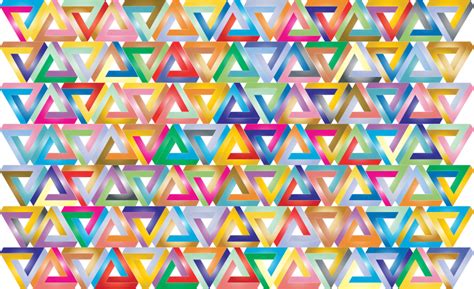 Prismatic Penrose Triangle Pattern 2 Openclipart