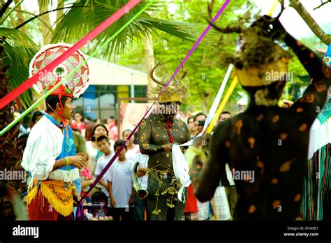 Warriors in traditional dress, perform an ancient ritual dance Stock