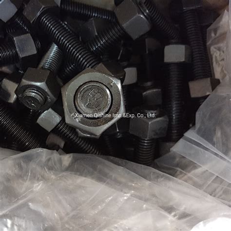 ASME ASTM A B A H Stud Bolts With Heavy Hex Nuts China Fluoropolymer Coated Bolts And