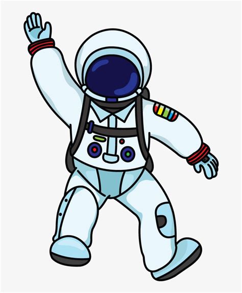 Astronaut drawing, finished with marker and crayons. Simple Astronaut Drawing | Free download on ClipArtMag