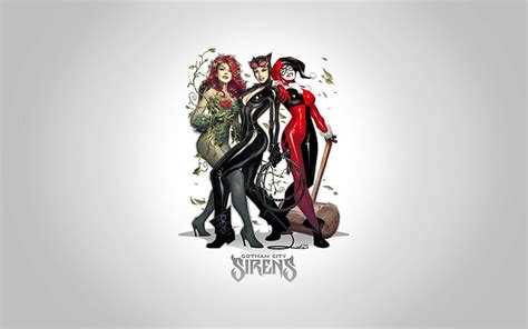 Hd Wallpaper Comics Gotham City Sirens Catwoman Harley Quinn