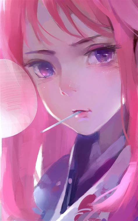 800x1280 Cute Anime Girl Pink Art 4k Nexus 7samsung Galaxy Tab 10note