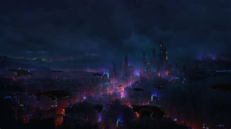 Cyberpunk City Night Scenery Sci Fi 4k 94 Wallpaper Pc Desktop