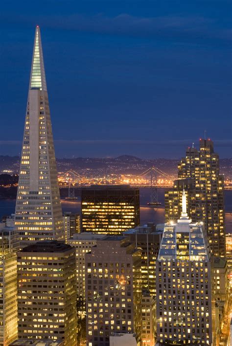 Free Stock Photo Of Illuminated Buildings Of San Francisco At Night