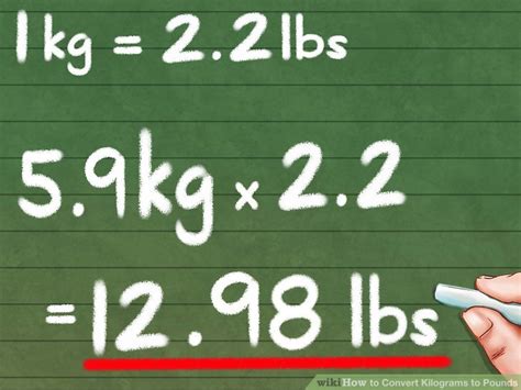 How to convert lbs to kg. How to Convert Kilograms to Pounds: 8 Steps (with Pictures)