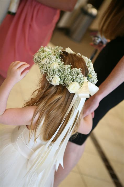 Floral Crown For Flower Girl Cookgibson Wedding Wedding Dresses