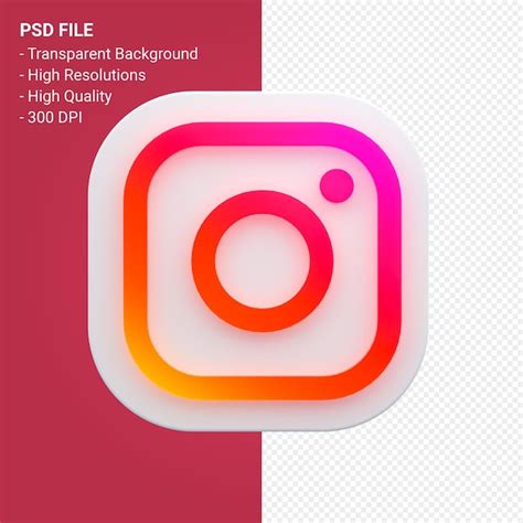Premium Psd Instagram Social Media Logo In 3d Rendering