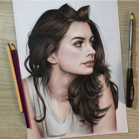 Anne Hathaway Gorgeous Work By Pedro Lopes Art Realistische