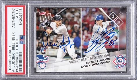 Lot Detail - 2017 Topps #321 Aaron Judge/Cody Bellinger Dual-Signed 