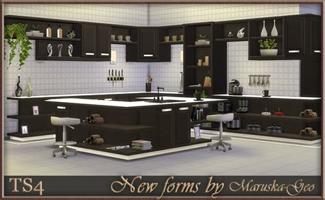Maybe you would like to learn more about one of these? My Sims 4 Blog: New Forms Kitchen Cabinets by MaruskaGeo