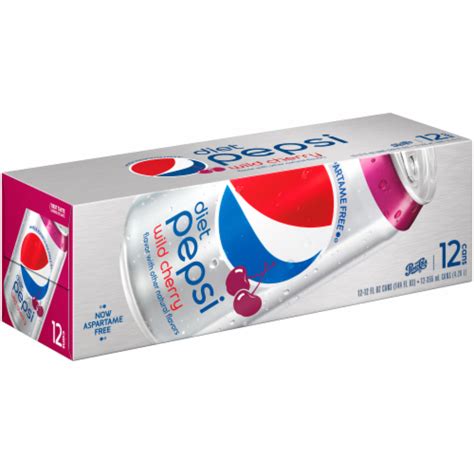 Diet Pepsi Wild Cherry Cola Soda Can 12 Pk 12 Fl Oz Frys Food Stores