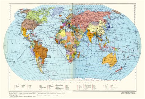 Large Detailed Political Map Of The World Since Soviet Times World