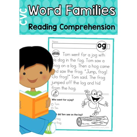 Cvc Word Families Kindergarten Reading Comprehension Workbook Shopee
