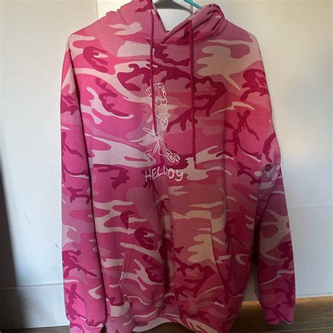 Lil Peep Lil Peep Camo Pink Hellboy Hoodie Grailed