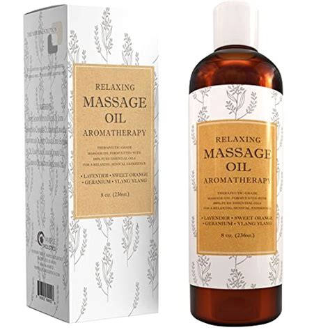 Relaxing Massage Oil Aromatherapy Essential Oils Cold Pressed With Antioxidant Rich Lavender