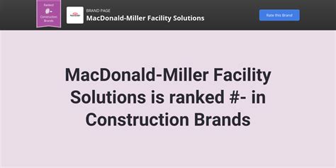 Macdonald Miller Facility Solutions Nps And Customer Reviews Comparably