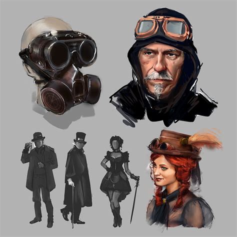 Steampunk Character Explorations Steampunk Character Steampunk