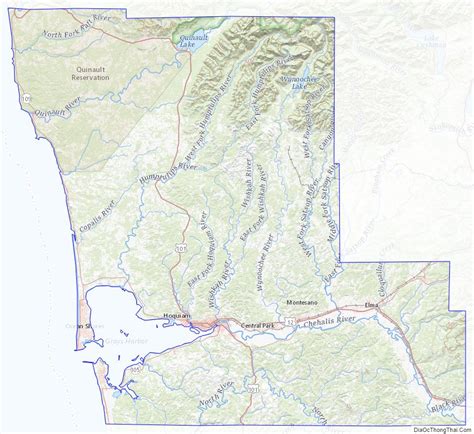 Map Of Grays Harbor County Washington