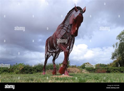 The War Horse War Memorial Sculpture In Featherstone West Yorkshire