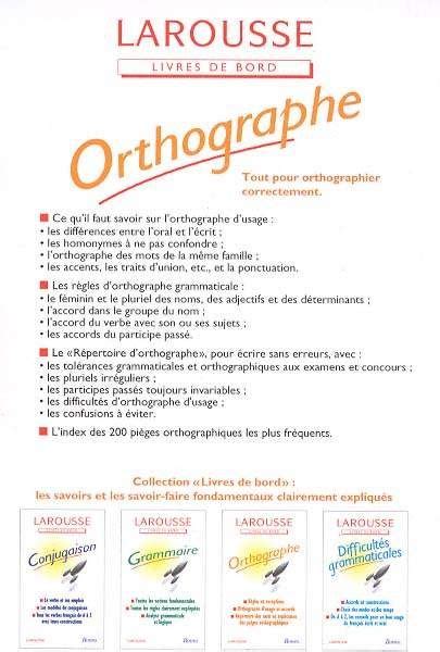 Collectif Orthographe Dictionnaires De Langue Française Livres
