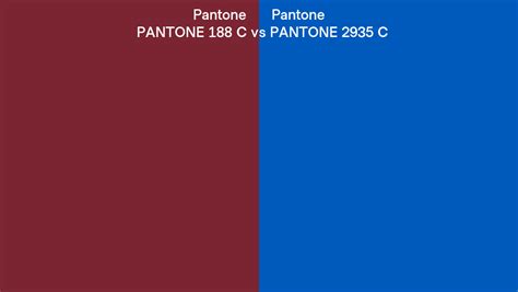 Pantone 188 C Vs Pantone 2935 C Side By Side Comparison