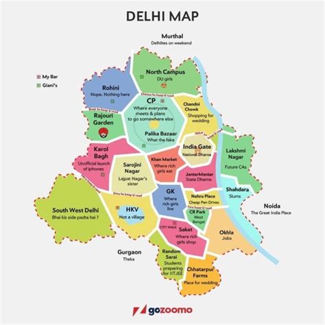 This Hilariously Honest Map Of Delhi Is Going Viral Cosmopolitan