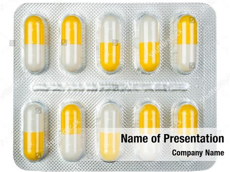 Medicine Pills In The Blister Powerpoint Template Medicine Pills In
