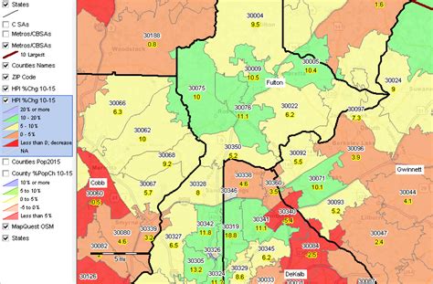 Atlanta Area Zip Code Map Map