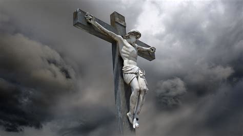 Jesus Christ On Cross With Background Of Clouds Hd Cross Wallpapers