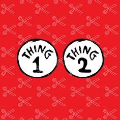 Thing 1 and Thing 2 instant download cut file - svg, studio3, dxf, eps