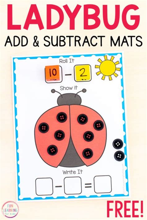 Free Printable Insect Addition And Subtraction Mats
