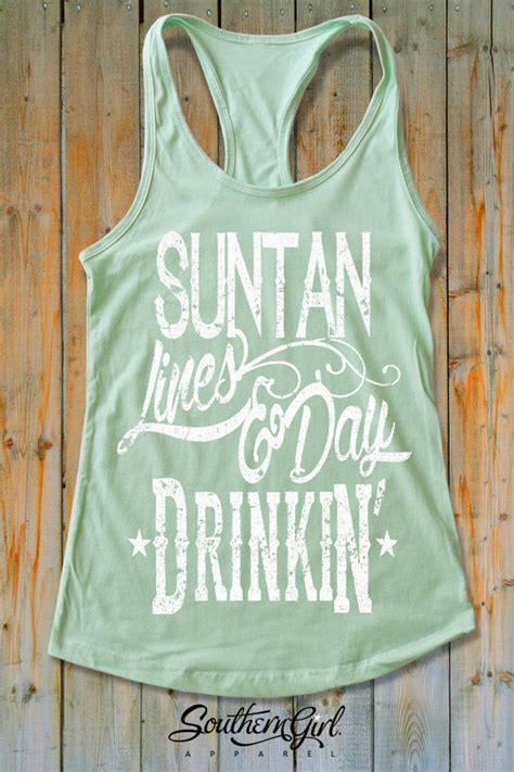 River Shirts Suntan Lines Day Drinking Shirt Summer Tank Etsy