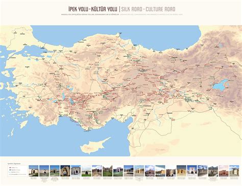 Map Of Anatolian Trade Routes In Middle Ages With Bridges And
